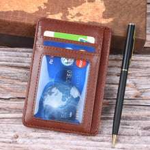 Load image into Gallery viewer, Teskyer Slim Wallet for Men, Minimalist Front Pocket RFID Blocking Leather Wallet Credit Card Holder for Men & Women