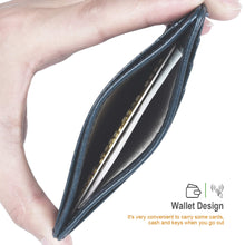 Load image into Gallery viewer, Teskyer Slim Wallet for Men, Minimalist Front Pocket RFID Blocking Leather Wallet Credit Card Holder for Men & Women