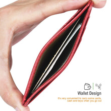 Load image into Gallery viewer, Teskyer Slim Wallet for Men, Minimalist Front Pocket RFID Blocking Leather Wallet Credit Card Holder for Men & Women