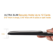 Load image into Gallery viewer, Teskyer Slim Wallet for Men, Minimalist Front Pocket RFID Blocking Leather Wallet Credit Card Holder for Men & Women