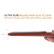 Load image into Gallery viewer, Teskyer Slim Wallet for Men, Minimalist Front Pocket RFID Blocking Leather Wallet Credit Card Holder for Men & Women
