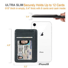 Load image into Gallery viewer, Teskyer Slim Wallet for Men, Minimalist Front Pocket RFID Blocking Leather Wallet Credit Card Holder for Men & Women