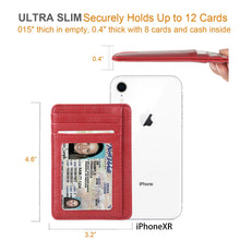 Load image into Gallery viewer, Teskyer Slim Wallet for Men, Minimalist Front Pocket RFID Blocking Leather Wallet Credit Card Holder for Men & Women