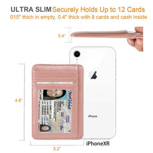 Load image into Gallery viewer, Teskyer Slim Wallet for Men, Minimalist Front Pocket RFID Blocking Leather Wallet Credit Card Holder for Men & Women