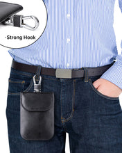 Load image into Gallery viewer, Teskyer 2 Pack of Faraday Bags for Key Fob, Enhanced Car RFID Signal Blocking Pouch, Anti-Theft Faraday Cage Key Fob Protector, Crazy Horse Leather, Black & Rose Gold