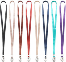 Load image into Gallery viewer, Teskyer 8 Pack Lanyards for ID Badge Holders, Swivel J-Hook Lanyard for Name Card Holder Keychains