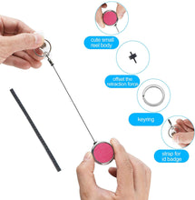 Load image into Gallery viewer, Teskyer 3 Pack Retractable Badge Holder, Heavy Duty Small Retractable Badge Reel with Belt Clip and Key Ring for ID Badge Holder Name Card Keychain, Square