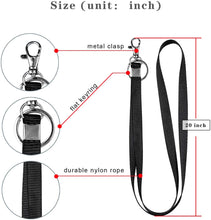 Load image into Gallery viewer, Teskyer 8 Pack Lanyards for ID Badge Holders, Swivel J-Hook Lanyard for Name Card Holder Keychains