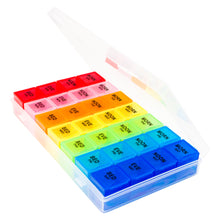Load image into Gallery viewer, VMVN Pill Box 7 Day, Large Pill Cases Organizers ,Weekly Pill Container AM/PM Medicine Organizer,Removable 4 Times a Day Pill Holder