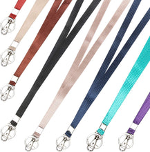 Load image into Gallery viewer, Teskyer 8 Pack Lanyards for ID Badge Holders, Swivel J-Hook Lanyard for Name Card Holder Keychains