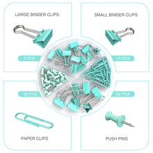 Load image into Gallery viewer, Binder-ClipsPaper-Clips-PushPins-1pack-green