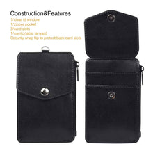Load image into Gallery viewer, Teskyer-Leather-Badge-Holder-with-Zipper-Pocket-2