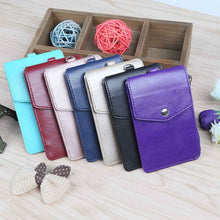 Load image into Gallery viewer, Teskyer-Leather-Badge-Holder-with-Zipper-Pocket-3