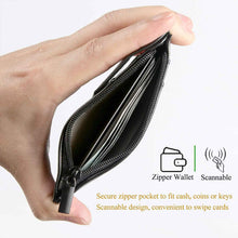 Load image into Gallery viewer, Teskyer-Leather-Badge-Holder-with-Zipper-Pocket-4