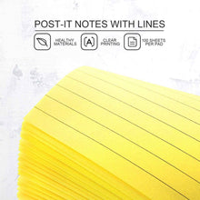 Load image into Gallery viewer, Teskyer-Lined-Sticky-Notes-3x3-Inch-Self-Stick-Notes-3