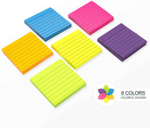 Load image into Gallery viewer, Teskyer-Lined-Sticky-Notes-3x3-Inch-Self-Stick-Notes-6
