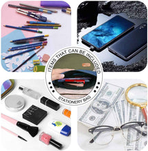 Load image into Gallery viewer, Teskyer Pencil Case/Pen case/Pencil Pouch for Students, Zipper Stationery Bag for Pens and Pencils, Women's Small Makeup Pouch, Utility Zipper Cash Coin Bag-2 Pack, Blue and Green