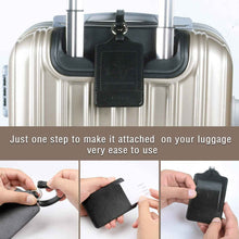 Load image into Gallery viewer, Teskyer-Premium-PU-Leahter-Luggage-Tags-Black
