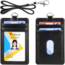 Load image into Gallery viewer, Teskyer-Upgrated-Vertical-Leather-ID-BadgeCard-Holder-with-Lanyard-1