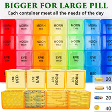 Load image into Gallery viewer, VMVN Pill Box 7 Day, Large Pill Cases Organizers ,Weekly Pill Container AM/PM Medicine Organizer,Removable 4 Times a Day Pill Holder