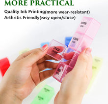 Load image into Gallery viewer, VMVN Pill Box 7 Day, Large Pill Cases Organizers ,Weekly Pill Container AM/PM Medicine Organizer,Removable 4 Times a Day Pill Holder