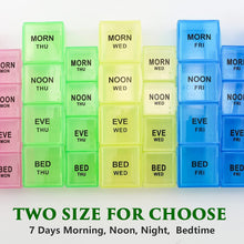 Load image into Gallery viewer, VMVN Pill Box 7 Day, Large Pill Cases Organizers ,Weekly Pill Container AM/PM Medicine Organizer,Removable 4 Times a Day Pill Holder
