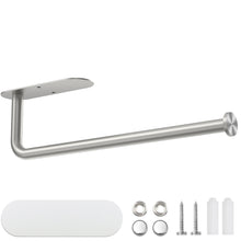 Load image into Gallery viewer, VMVN Paper Towel Holder,Adhesive Paper Towel Holder Under Cabinet, Wall Mount Towel Holder Hanging Rack for Kitchen Bathroom,Under Counter Paper Holder Silver 304 Stainless Steel
