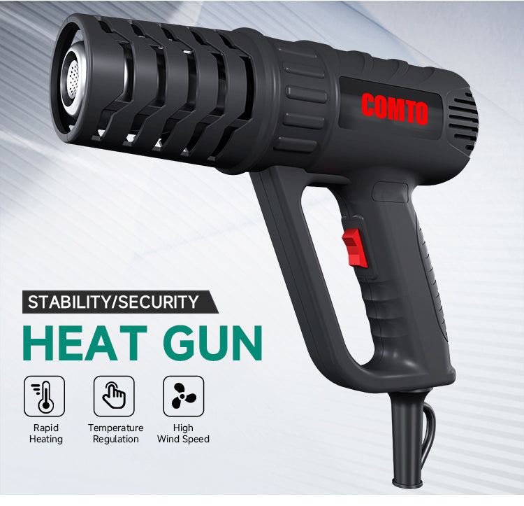 1600W Heat Gun 110V/220V SG-1003 Rapid Heating High Speed Wind Hot Air Gun Temperature Adjustable Handheld for Shrink Wrap