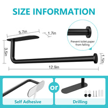 Load image into Gallery viewer, VMVN Paper Towel Holder,Adhesive Paper Towel Holder Under Cabinet, Wall Mount Towel Holder Hanging Rack for Kitchen Bathroom,Under Counter Paper Holder Silver 304 Stainless Steel
