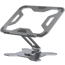 Load image into Gallery viewer, Teskyer 360 Degree Rotatable Laptop Stand, Ergonomic Adjustable Laptop Stand for Desk, Portable Foldable Aluminum Computer Riser Compatible with MacBook Air Pro HP Dell XPS Lenovo All Laptops, Grey
