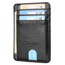 Load image into Gallery viewer, Teskyer Slim Wallet for Men, Minimalist Front Pocket RFID Blocking Leather Wallet Credit Card Holder for Men &amp; Women
