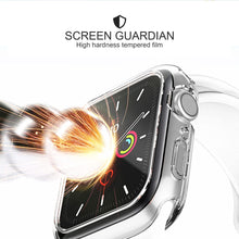 Load image into Gallery viewer, ULUQ Case Compatible with Apple Watch Series 7 41mm with HD Glass Screen Protector, 2 Pack Hard PC Cover Full Coverage Scratch Resistant Protective, Touch Sensitive Slim for Apple Watch
