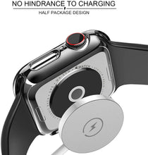 Load image into Gallery viewer, ULUQ Case Compatible with Apple Watch Series 7 41mm with HD Glass Screen Protector, 2 Pack Hard PC Cover Full Coverage Scratch Resistant Protective, Touch Sensitive Slim for Apple Watch
