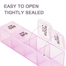 Load image into Gallery viewer, VMVN Pill Box 7 Day, Large Pill Cases Organizers ,Weekly Pill Container AM/PM Medicine Organizer，Removable 4 Times a Day Pill Holder
