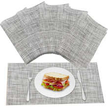 Load image into Gallery viewer, VMVN Placemats,Washable Woven Place Mats for Dining Table,Heat-Resistant PVC Table Mats Set of 6,Easy to Clean
