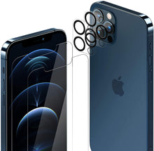 Load image into Gallery viewer, ULUQ Screen Protector for iPhone 12 Pro max(2 Pack) with 2 Pack Camera Lens Protector Clear, 9H Hardness Anti Scratch HD Tempered Glass Film, 6.7inch
