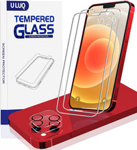 Load image into Gallery viewer, ULUQ 2 Pack Camera Lens Protector for iPhone 13 Mini+ 2 Pack Screen Protector Clear, 9H Hardness Anti-Crack HD Tempered Glass Film, 5.4 inch
