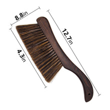 Load image into Gallery viewer, VMVN Bed Brush Hand Broom,Soft Bristles Dusting Brush for Cleaning,Duster with Wooden Handle,Comfort for Car,Bed,Couch,Draft,Furniture,Clothes,13 inch Length
