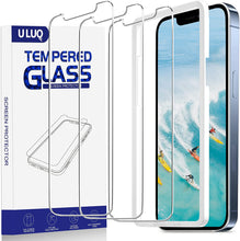 Load image into Gallery viewer, ULUQ Glass Screen Protector Compatible for iPhone 13/iPhone 13 Pro 2021, Tempered Glass Film Anti-Crack Easy Apply, 6.1inch, 3Pack
