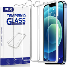 Load image into Gallery viewer, ULUQ Glass Screen Protector Compatible for iPhone 13 Mini 2021, Tempered Glass Film Anti-Crack Easy Apply, 5.4 inch, 3Pack
