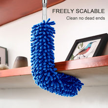 Load image into Gallery viewer, VMVN Microfiber Duster, with Extension Pole Stainless Steel , Reusable Bendable Duster Sets, Washable Lightweight Dusters for Cleaning Ceiling Fan, High Ceiling, Blinds, Furniture, Cars
