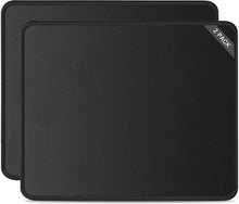 Load image into Gallery viewer, Teskyer 2 Pack 9.8 x 11.8 inch Mouse Pad, Non-Slip Rubber Base Waterproof Mouse Pad with Stitched Edges, Black
