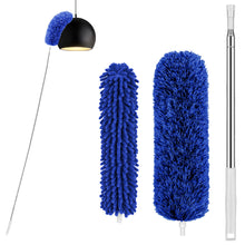 Load image into Gallery viewer, VMVN Microfiber Duster, with Extension Pole Stainless Steel , Reusable Bendable Duster Sets, Washable Lightweight Dusters for Cleaning Ceiling Fan, High Ceiling, Blinds, Furniture, Cars
