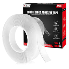 Load image into Gallery viewer, Teskyer Double Sided Tape, 1.18 Inch Wide by 16.4 Ft Long, Free Cut Double Sided Adhesive Tape, Super Sticky Multipurpose Mounting Tape
