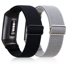 Load image into Gallery viewer, ULUQ Elastic Bands for Fitbit Charge 4/Fitbit Charge 3/Charge 3 SE Smartwatch, 2 Pack
