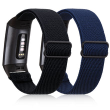 Load image into Gallery viewer, ULUQ Elastic Bands for Fitbit Charge 4/Fitbit Charge 3/Charge 3 SE Smartwatch, 2 Pack
