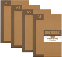 Load image into Gallery viewer, Bundled Product of Teskyer 4 Pack Travel Journal and Teskyer 4 Pack College Ruled Notebooks
