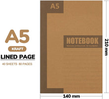 Load image into Gallery viewer, Bundled Product of Teskyer 4 Pack Travel Journal and Teskyer 4 Pack College Ruled Notebooks
