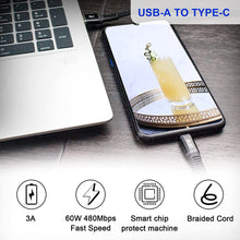 Load image into Gallery viewer, Teskyer USB C Cable Type C Charger[6.6ft &amp;3.3ft, 2 Pack] USB-A to Type-C 3.0 Charge Cable Fast Charging Durable Nylon for Samsung Galaxy S21 Plus Ultra/S20+/S10+ S9 S8/Note 20/10+, Other USB C Charge
