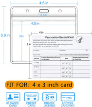 Load image into Gallery viewer, Teskyer 5 Pack CDC Vaccination Card Protector, 4 X 3&quot; Immunization Record Vaccine Card Holder, Plastic Clear ID Card Holder Name Tags Badge Holders
